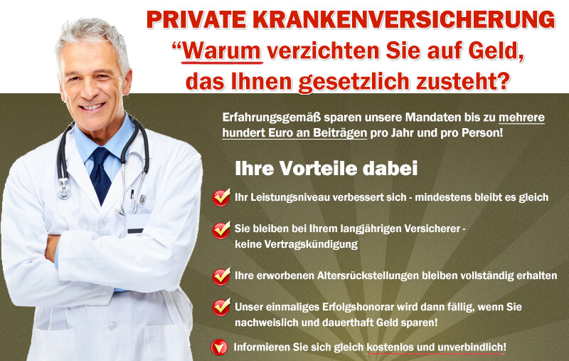 Warum verzichten Sie auf Geld, das Ihnen von Ihrer Privaten Krankenversicherung gesetzlich zusteht ?